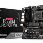 MSI B550M PRO-VDH WIFI motherboard AMD B550 Socket AM4 micro ATX