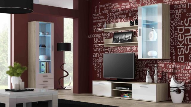 Cama set of two shelves 125cm SOHO sonoma oak matte - imagine 7