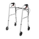 Four-wheeled wheelchair with brakes TIMAGO JMC-C 3223 Silver - imagine 5