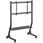 Techly Floor Stand with Shelf for 45-90  LCD/LED/Plasma TV