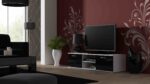 Cama TV stand SOHO 140 white/black gloss