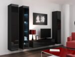 Cama Full cabinet VIGO '180' 180/40/30 black/black gloss - imagine 12