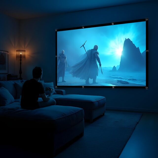 Maclean projection screen  120   240x180cm  25mm 4:3 border  tension hooks  MC-169 - imagine 6