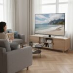 Maclean universal TV stand  for RTV cabinet  stand  max. 40kg  max. VESA 400x400  height and angle adjustment  for 32-65  TV  MC-1240 - imagine 8