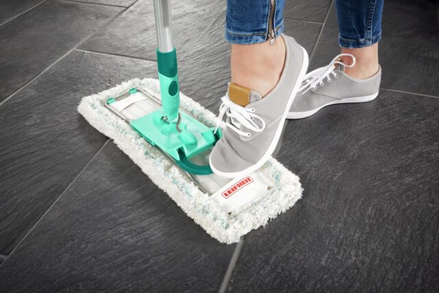 Leifheit Profi XL cotton plus mop Cotton/Fiber Grey  Turquoise  White - imagine 4