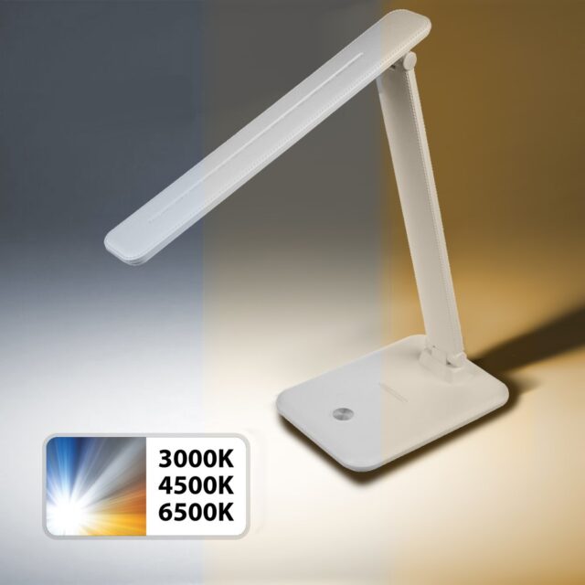 Maclean MCE614W Dimmable LED Desk Lamp Adjustable Folding 9W IP20 3000K 4500K 6500K - imagine 8
