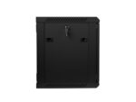 Lanberg 19'' wall-mounted installation cabinet 9U 600x450mm black (glass door) - imagine 3