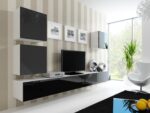Cama Square cabinet VIGO 50/50/30 white/black gloss - imagine 3