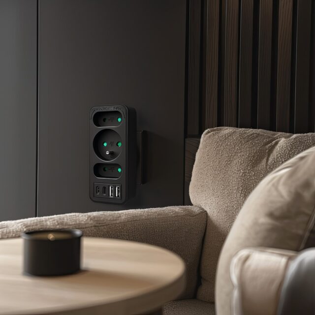 Current socket x3 + 4xUSB Maclean  splitter with 3 sockets  2xUSB A  2xUSB C PD 20W  1x16A + 2x6A  MCE248 F/B - imagine 13