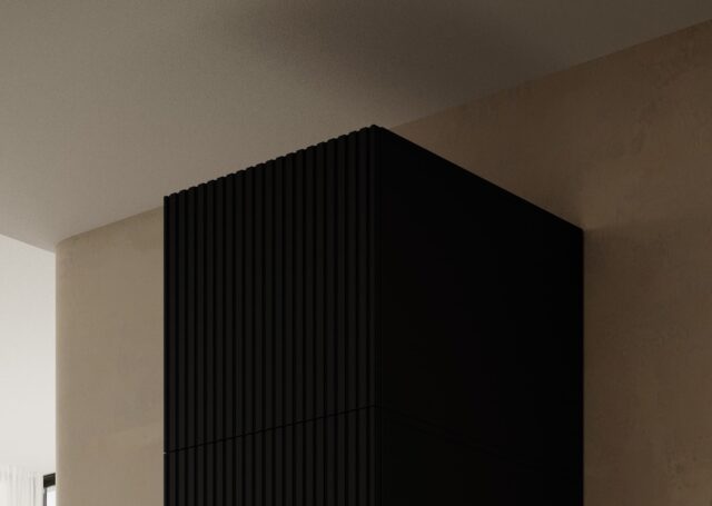Wardrobe PAFOS 1D BASE 45x55 5x45 Black matt - imagine 4