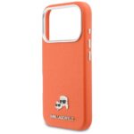 Case Karl Lagerfeld Karl & Choupette     Head Pins Saffiano MagSafe for iPhone 17 Pro orange - imagine 6