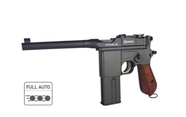 Air rifle pistol Ranger M712 BROOMHANDLE Full Auto Blowback K.4 5 BBS 19-shots KWC - imagine 11