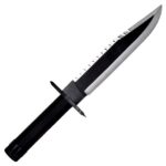 Cinema Classic Rambo I Large knife with leather scabbard CC-H1 360 mm Black - imagine 3
