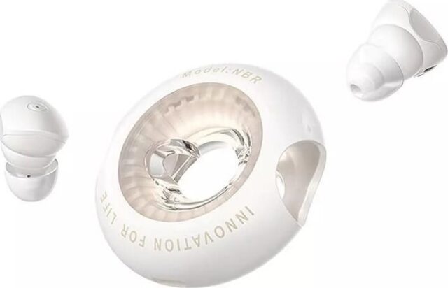 Bezprzewodowe słuchawki douszne Vention Donut-Shaped BT 5.3 IPX4 białe - imagine 2