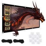 Maclean projection screen  150   330x187cm  25mm 16:9 border  tension hooks  MC-167 - imagine 3