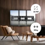 Maclean TV MC-421 Wall Mount Bracket 32 -90  VESA 600x400 80kg Tilting Universal Adjustable Spirit Level Accessories Flat Slim - imagine 3
