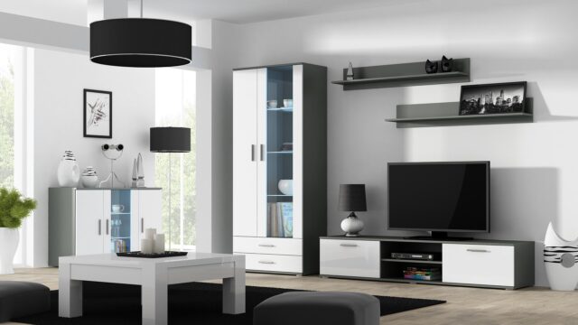 Cama set of two shelves 125cm SOHO grey matte - imagine 9