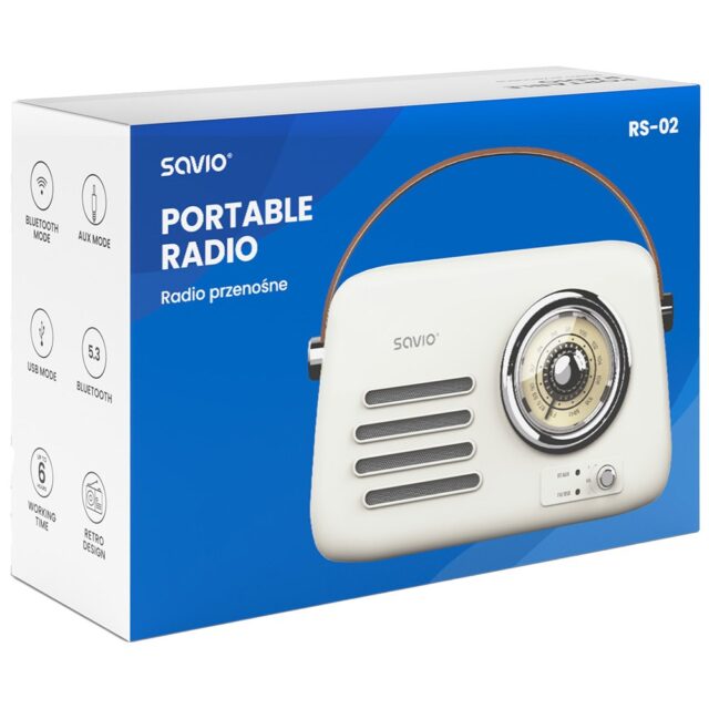 SAVIO RS-02 Portable Radio  white - imagine 6