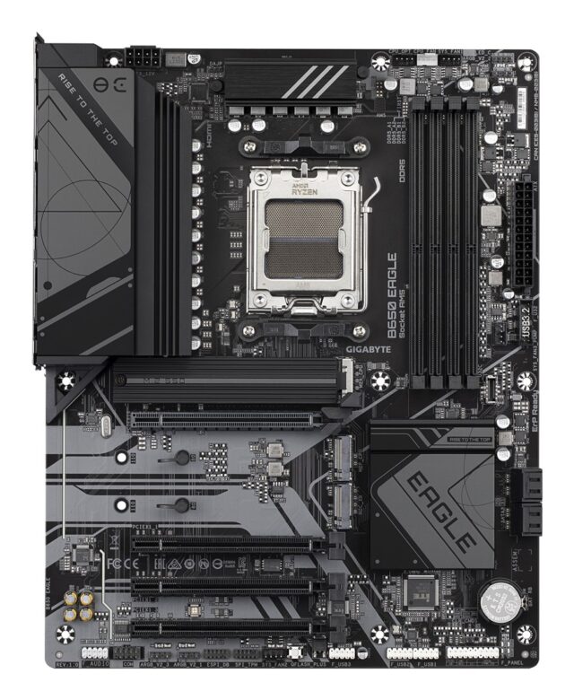 GIGABYTE B650 EAGLE Motherboard - AMD Ryzen 9000 Series CPUs  12+2+2 Phases VRM  up to 7600MHz DDR5 (OC)  1xPCIe 5.0 + 2xPCIe 4.0 M.2  GbE LAN  USB 3.2 Gen 2 - imagine 2
