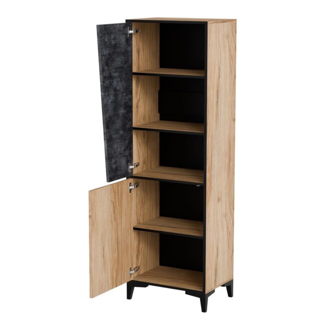 Cama 2D bookcase OVO 50x38xH182.5 oak/concrete - imagine 2