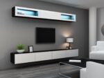 Cama TV stand VIGO 140 30/140/40 black/white gloss - imagine 10