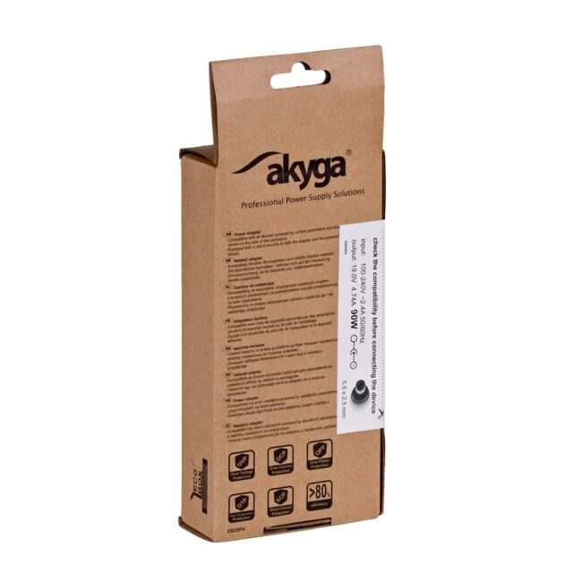 Akyga AK-ND-10 power adapter/inverter Indoor 90 W Black - imagine 7