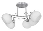Classic chandelier pendant ceiling lamp Activejet IRMA nickel 5xE27 for living room