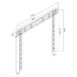 Maclean ultra flat wall mount for TV  40-85   max VESA 600x400  load up to 80kg  MC-123 - imagine 7