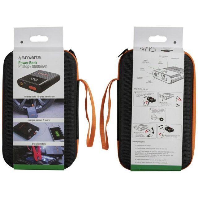 Jump Starter 4smarts PitStop+ 8800mAh Powerbank with compressor and flashlight black - imagine 7