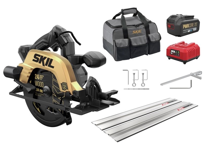 cps-baf94775a0bd42bf6a18ae0ef34f9ad7-2026-01-13-13-24-02 Circular Saw 3575DB 20V 1X4AH with Guide Rail - imagine 1