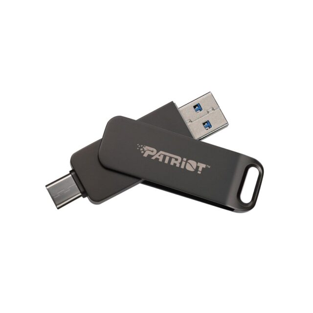 Flashdrive PATRIOT Rage R550 512GB 100 MB/S USB A+C Swivel Design (PE512GR550DSAD) Black - imagine 4