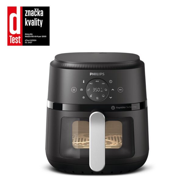Philips 2000 series NA221/00 fryer Single 4.2 L Stand-alone 1500 W Hot air fryer Silver - imagine 3