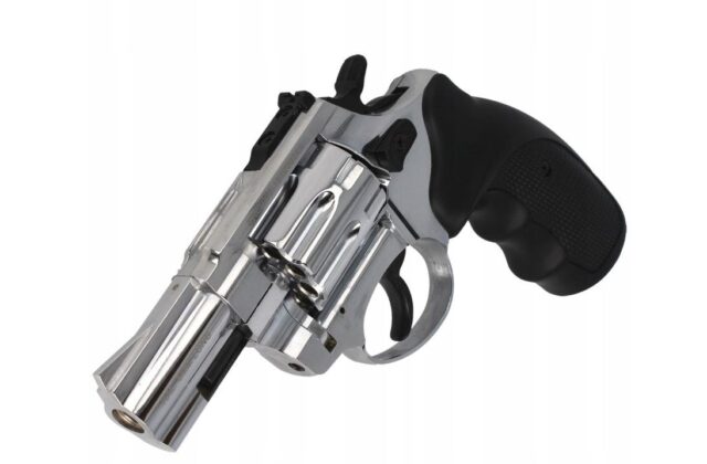 ZORAKI R1-K6L BAS alarm signal blank firing revolver  2.5  barrel  .22 Long Blank caliber  chrome flash (R1256MNP-BAS) - imagine 7