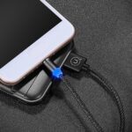 USAMS Kabel magnetyczny U-Sure USB-C1m 2.1A pleciony czarny/black SJ293USB01 (US-SJ293) - imagine 3