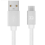 Xqisit cable Cotton USB C 3.0 whiet 1.8m 27748 - imagine 2