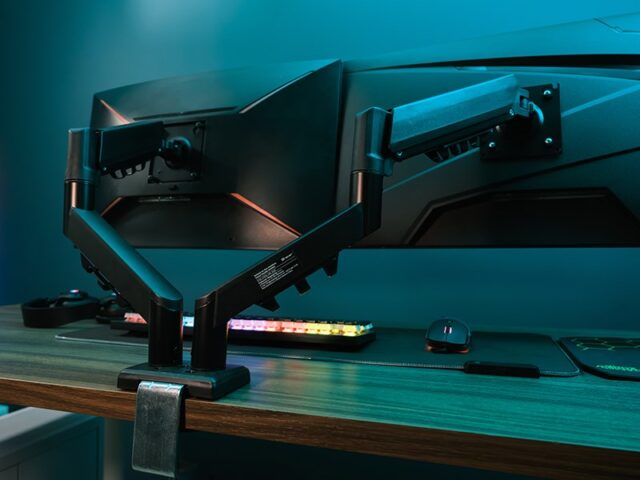 Tracer Double Armflex Monitor Mount  Black - imagine 5