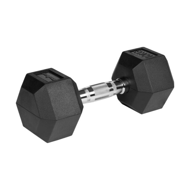 REBEL ACTIVE Hantle żeliwne gumowane 2x10 kg - imagine 3