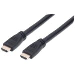 Manhattan HDMI 4K@60Hz Cable with Ethernet - CL3 rated  10m  Suitable for In-Wall use  For ALL 4K & 1080p/HD uses - when upgrading now or have it ready for when you need it  Male to Male  Black  Ultra HD 4k x 2k  Lifetime Warranty  Premium High Speed