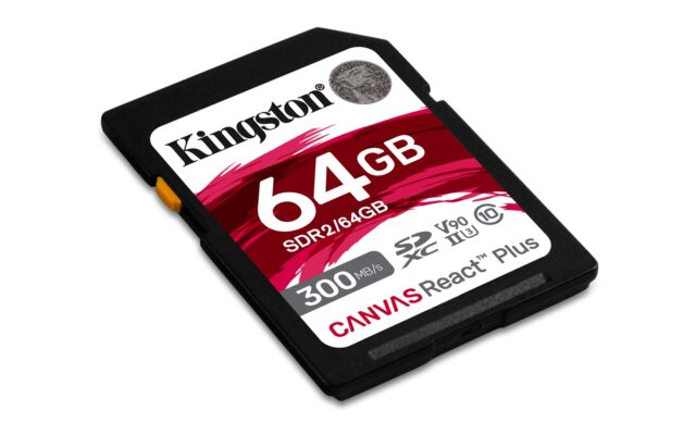 Kingston Technology 64GB Canvas React Plus SDXC UHS-II 300R/260W U3 V90 for Full HD/4K/8K - imagine 2