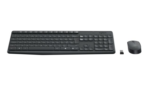 Logitech MK235 keyboard Mouse included USB QWERTY US International Grey - imagine 2