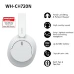 Sony WH-CH720 Headset Wired & Wireless Head-band Calls/Music USB Type-C Bluetooth White - imagine 2