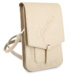 Guess Handbag GUWBRSAVSLG Gold Saffiano Script - imagine 3