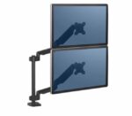 Fellowes Ergonomics arm for 2 vertical monitors - Platinum series - imagine 2