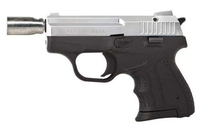 Pistolet hukowy alarmowo sygnałowy STALKER M906 BAS kal. .22 Long Blank (6 mm) Chrom błysk - imagine 2