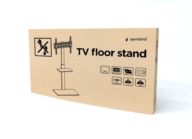 Gembird TVS-55T-02 TV floor stand  32  - 55   black - imagine 7