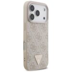 Case Guess 4G Strap Triangle Logo        MagSafe for iPhone 17 Pro pink - imagine 4