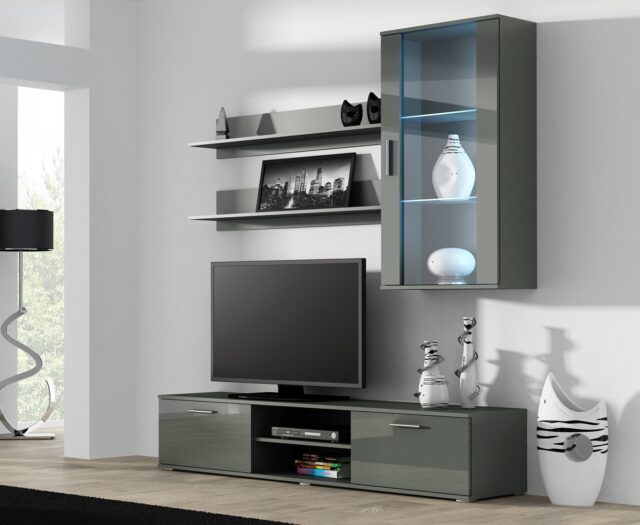 Cama TV stand SOHO 180 grey/grey gloss - imagine 9