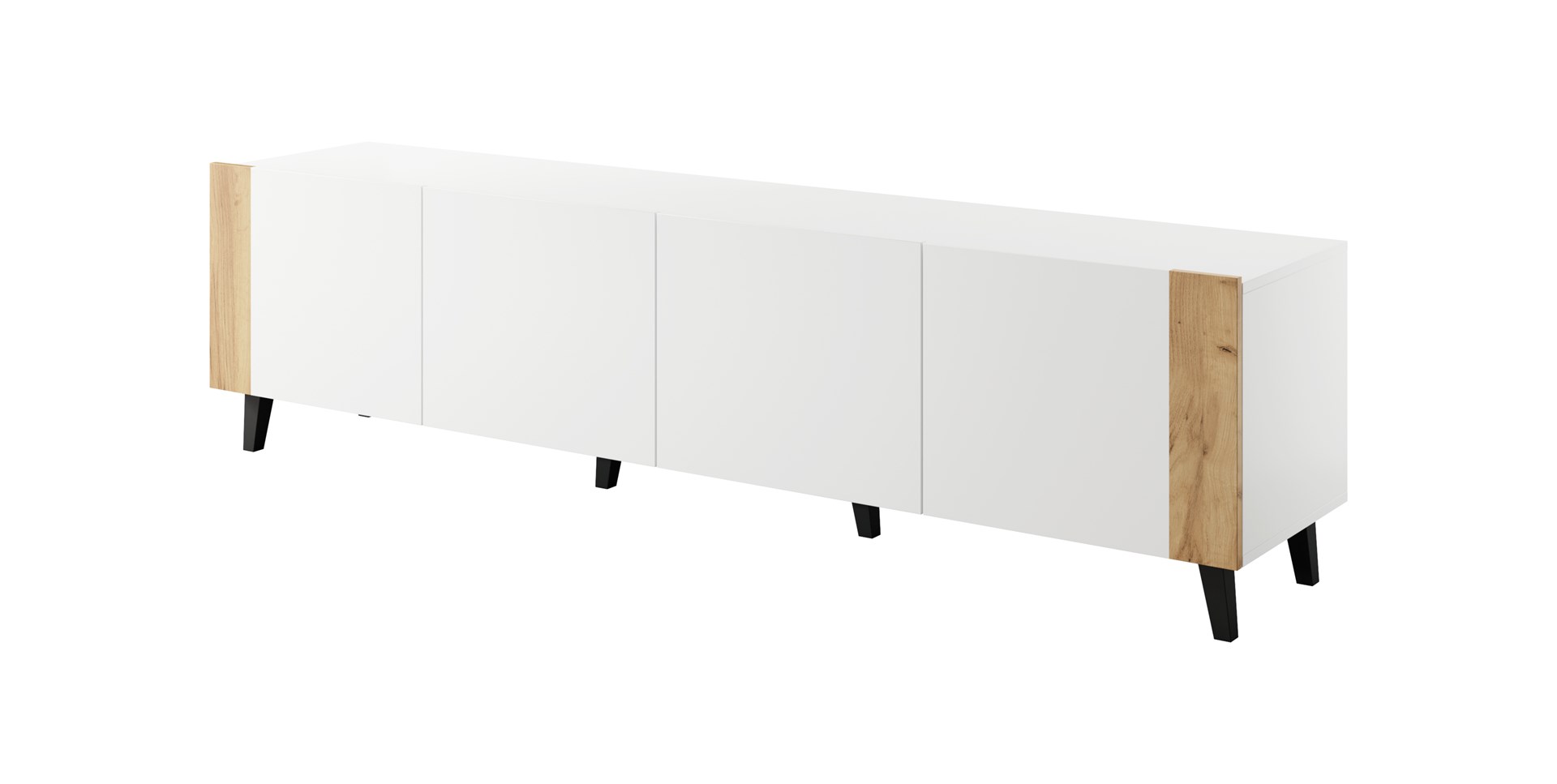 cps-be14d0d179fd28e5a964ca3dfc0a682e-2026-01-15-19-19-00 RTV cabinet FARO 200x42x52 white matt + oak craft - imagine 1