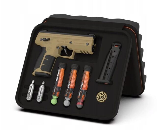 BYRNA SD TAN k.68 CO2 8g rubber bullet and pepper spray gun set (SK68300-TAN) - imagine 9