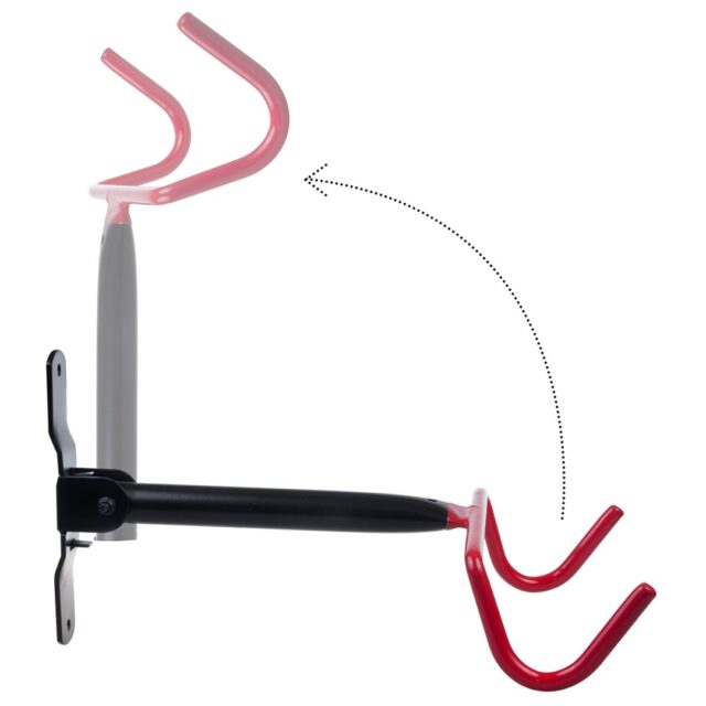 Maclean Bicycle Bike Stand Wall Mount Holder Garage Steel Storage Hook 30kg - imagine 3